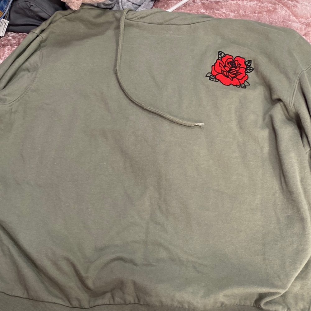 Olive green sweat shirt